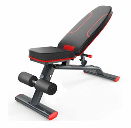 TOHOYOK Weight bench adjustable Incline Decline flat Workout bench sit-ups fitness bench-supine board, dumbbell strength training fitness equipme
