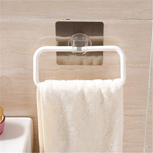 SMLJLQ Home Storage Suction Cup Wall Hanger Durable Storage Rack Bathroom Towel Rack Bathroom Organizer Punch-free Holder