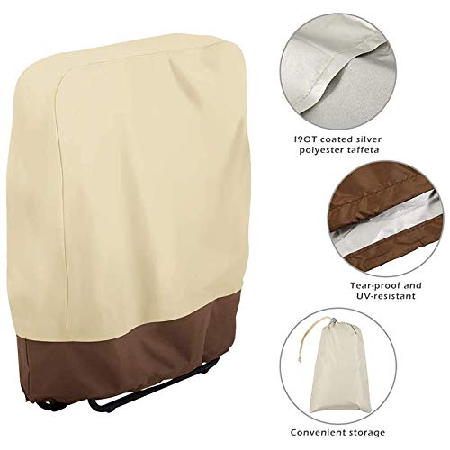 Nvanvmm Outdoor Folding Deck Chair Cover Waterproof Balcony Outdoor Folding Deck Chair Garden Sunbathing Deck Chair Cover