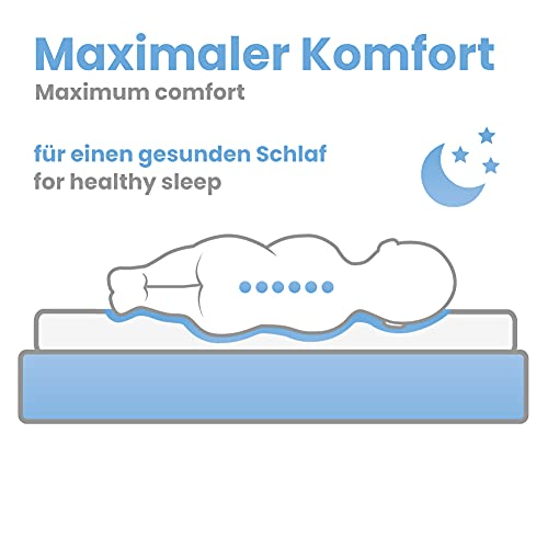 Dailydream Viscoelastic Model Kids M Mattress Topper with Memory Foam Effect Clean Ocean Edition 140 x 70 x 5 cm