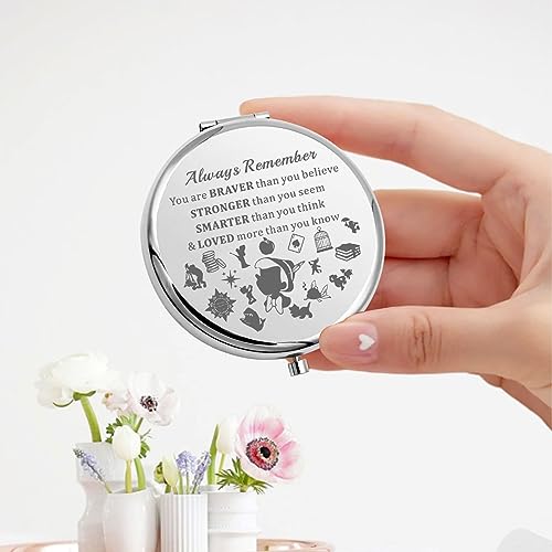 KEYCHIN Jiminy Circket Pocket Mirror Jiminy Fans Gifts You are Braver Stronger Smarter Than You Think Compact Mirror for Women Girls (Jiminy-S)