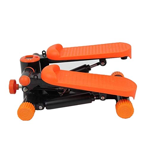 N/A Fitness Stair Stepper - Mini Stepper Fitness Cardio Exercise Trainer Twisting Action with Resistance Bands Orange 35 * 35 * 35cm