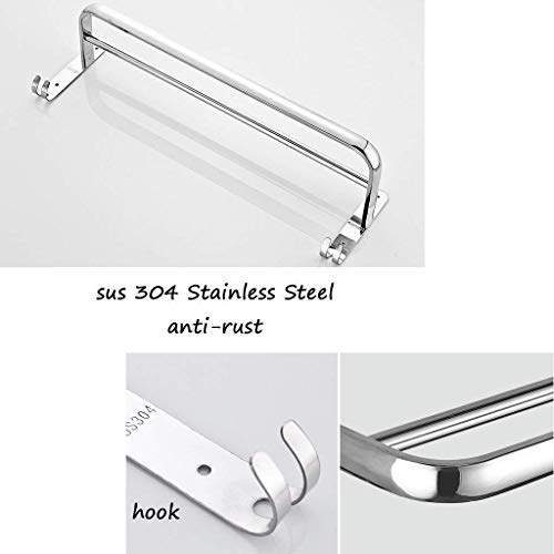 KNOXC Towel Racks,Towel Bar Double Towel Bar Polished Finish Wall Mounted for Bathroom or Kitchen with Hook Towel Rack