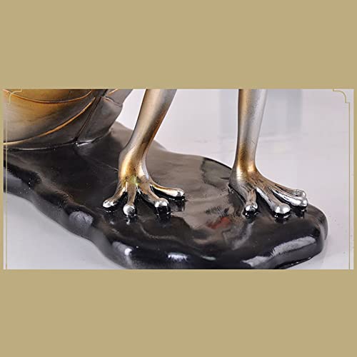 DISHENGZHEN Wine Rack Nice Restaurant Decor Resin Crafts, Cart Frogfigurine Shaped Wine Bottle Holder, Wine Rack shelf Resin Sculpture Practical