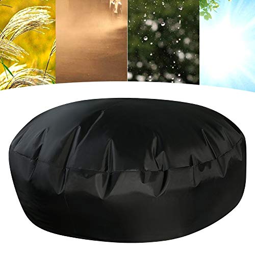 Patio Rattan Daybed Cover Round Waterproof Furniture Cover 210D Oxford Fabric Garden Daybed Sofa Protective Cover for Outdoor Garden Sofa Bed Dia