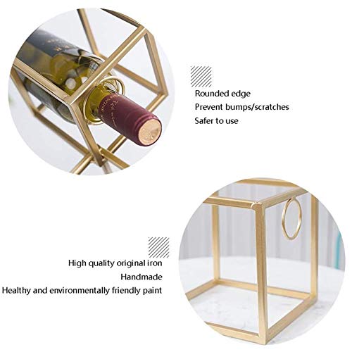 KEppd Creative Tabletop Wine Racks, Geometry Structure Freestanding Wine Racks & Cabinets, Iron Spiral Bottles Holder, Themed Gifts for Women