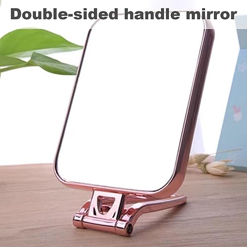 Magnifying Makeup Mirror Double Sided Vanity Mirror Handheld or Stand Travel Mirror Folding Make Up Mirror for Makeup Application Tweezing Blackh