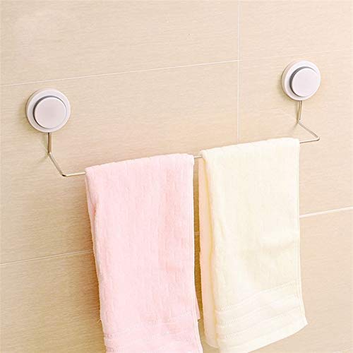 HIGOH Towel Rack Towel Holder Towel Bars Bath Towel Hook Rail Wall Mounted Sucker Kitchen Hanging Rod Long Stainless Steel Holder Towel Bar Bathr