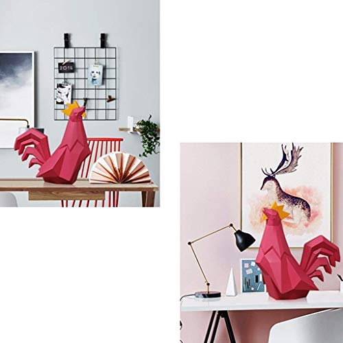 n/a Sculpture decoration- Nordic Style Cock Statue Wine Cabinet Small Ornaments Home Geometric Animal Furnishings Creative Interior Decoration