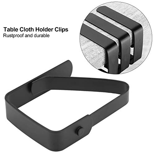 Table Cloth Clips Metal, 4pcs Large Table Cloth Cover Clips Stainless Steel Anti Slip Tablecloth Holder Clamps 5 * 4cm