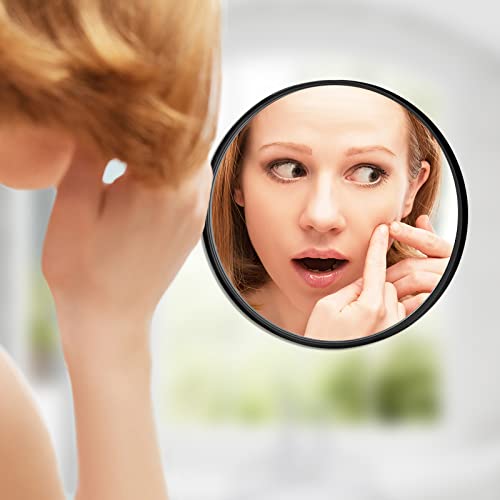 wlertcop Magnifying Mirror 10x Travel Magnifying Mirror Compact Mirror with Tweezer Cosmetic Mirror Magnified Makeup Mirror tweezer magnifying mi
