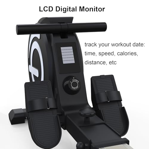 Magnetic Rowing Machine For Home Use 8-level Resistant With LCD Monitor Tablet Holder Row Machine Home Gym For 330lbs Max Capacity