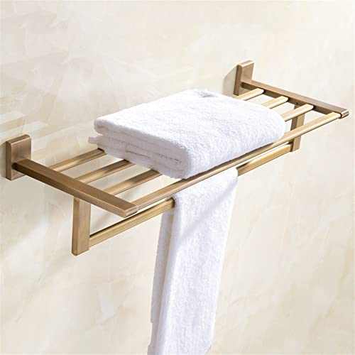 HIGOH Towel Rack Antique Towel Rack, All Copper Bath Towel Holder, Bathroom Hanger, Toilet Rack, Toilet Toilet Bathroom Hardware
