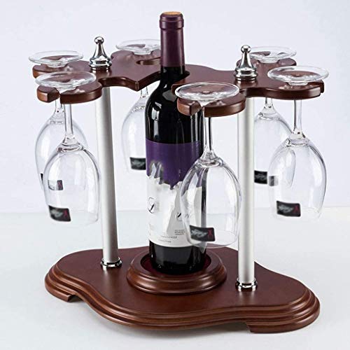 LIUZH European Style Wooden Wine Rack, Wine Glass Rack Display Creative Decoration Wine Bottle Rack