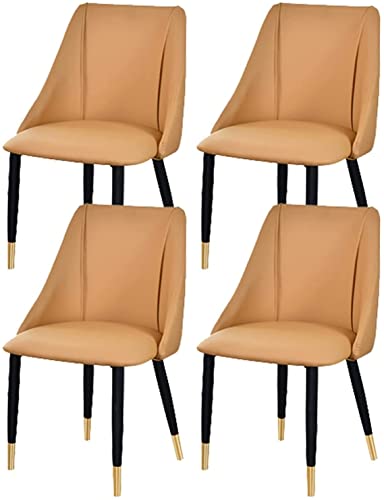 dining chair Office Reception Chairs Business Dining Chairs Set Kitchen Dining Chairs Set of 4 Matte Leather Upholstered Accent Chairs Modern Liv