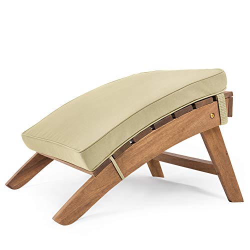 Plant Theatre Adirondack Footstool Cushion in Warm Beige