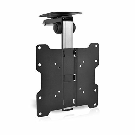 Pyle Universal Folding TV Ceiling Mount - Hide-Away Ceiling Flip Down Tv Mount Bracket - VESA Mount Compatible for 17” - 37" TVs - Flat Panel HDT
