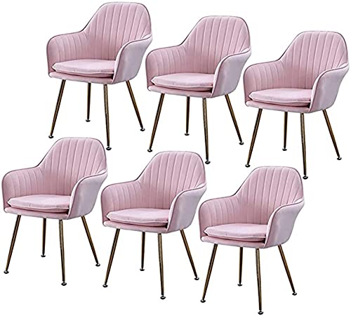 Modern Kitchen Dining Room Chairs Set Of 6 Dining Chairs Seating Seat Upholstered Flannel Fabric Armchair With Armrests Lounge Chair Reception Ch