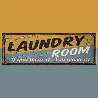 Ottomanson Laundry Collection Checkered Border Rubberback Mat, 67 cm x 90 cm, Black