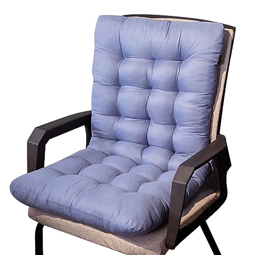 GZYZPDF Rocking Chair Cushion with Ties, Overstuffed Seat Back Cushion Pad Lounge Chair Cushions Patio Outdoor Chair Pad Bench Cushion Blue 45x10