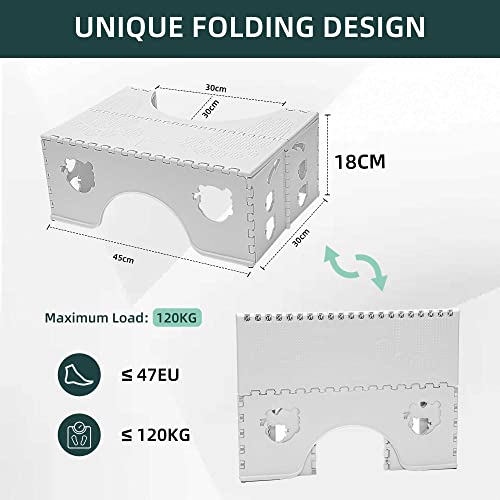 Folding Toilet Stool - Physiological Squatty Potty for Adults and Children - Toilet Stool for Bathroom and Toilet