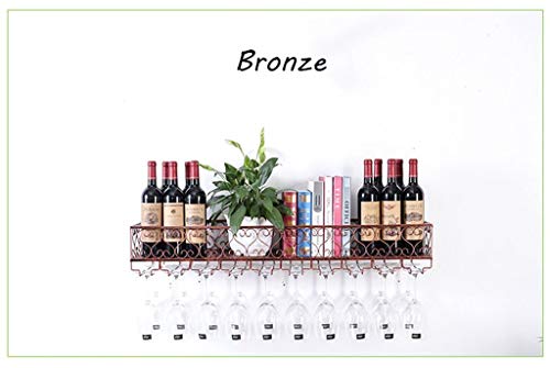 EYLINK Wine Racks,Wall Holder | Hanging Wine Glass Holder Metal | Vintage Wine Bottle Holder | Rustic Wall Mounted Wine Holder Wine Cooler | Wall