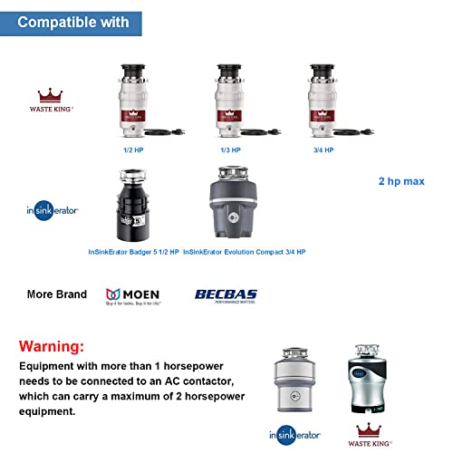 Food Waste Disposer Switch-Remote Control-No Drilling on Sink Top-No Wiring-Stick On Sink Top/Counter Top-Compatible with Any Garbage Disposal Un