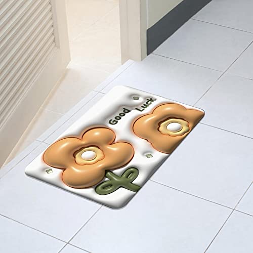 Tytlyworth Indoor Front Door Carpet - Soft, Super Absorbent 3D Bath Rugs | Cute Entrance Floor Mat Decoration, Quick Drying Floor Mats for Welcom