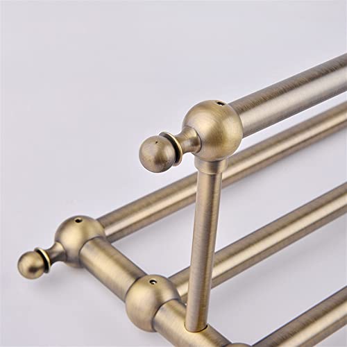 HIGOH Towel Racks,Bathroom Towel Rack Wall Mounted Towel Holder,Bathroom Hardware,Zinc Alloy Bath Towel Rack,Bronze Antique Towel Shelf