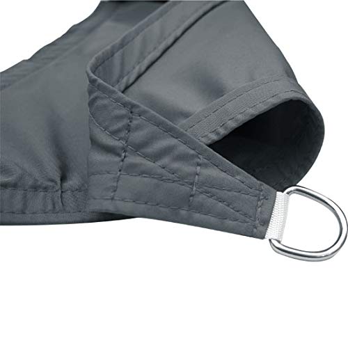 Greenbay Anthracite Patio Anti-UV Shade Sail - 3.6x3.6x3.6m Triangle - Gazebo Sail Awning Canopy