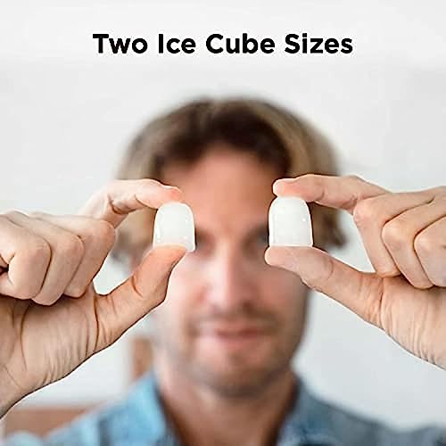 Shykey countertop ice machine Ice Makers Countertop 9 Cubes Ready in 6 Mins 26lbs in 24Hrs Self-Cleaning Ice Machine with Ice Scoop and Basket ic