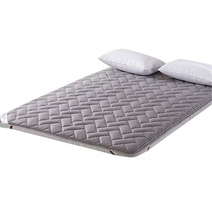 BHVXW Proof thickening Mattress 1.5m Foldable Tatami Single double Mattresses Cotton Cover King Queen Size (Color : Gray, Size : 135x200cm)
