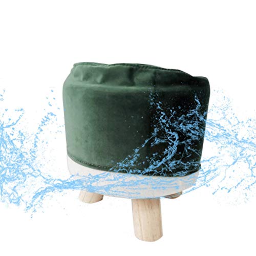 LUKEO Wooden Bench - Upholstered Shoe Vanity Stool Seat With Armrests Solid Pine Wood, For Entryway, Bedroom, Living Room