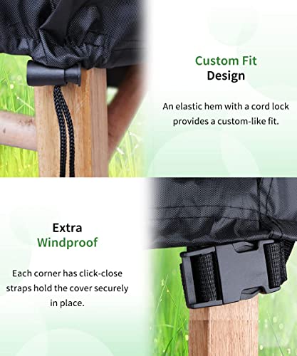 Landrip Garden Furniture Covers, Extra Large Outdoor Garden Table Covers Rectangular, Waterproof, Anti-UV, Heavy Duty 420D Patio Set Furniture Co