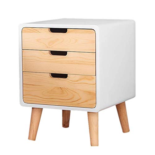 JYDQM Nightstand with Storage Drawer,Fashion Storage Cabinet Bedroom Bedside ,Solid Wood Legs Living Room Bedroom Furniture