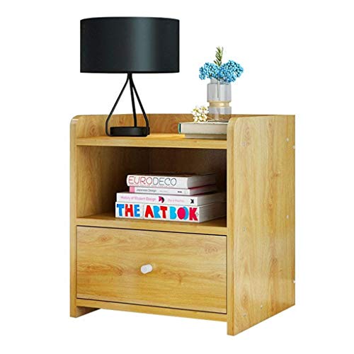 FGHOEV Bedside dressing table single pumping small bedroom cupboard solid wood storage cupboard bedside table, Wood