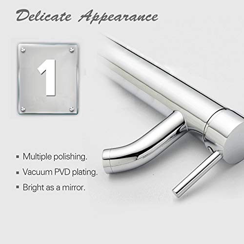 Hapilife 10 Years Warrany Tall Single Lever Chrome Plated Bathroom Sink Basin Mixer Tap