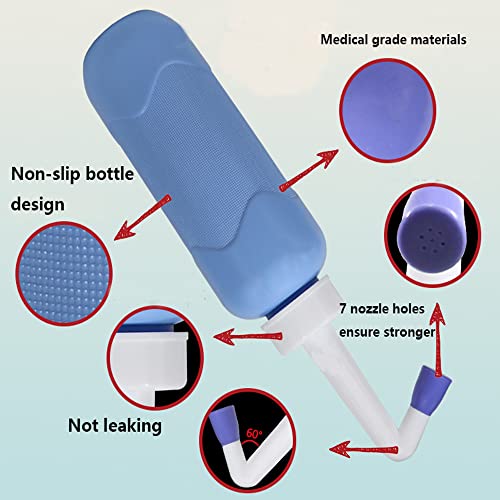 Portable Bidet Sprayer, Travel Bidet Bottle for Personal Hygiene, Handheld Bidet Spray without Compressed Air, Bottle with Mop 500ml