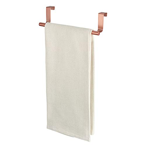 iDesign Over Door Towel Rail, Small Towel Rack Holder for Kitchen, made of Copper