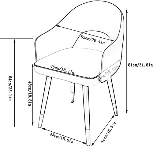 dining chair Office Reception Chairs Business Dining Chairs Set Kitchen Dining Room Chairs Modern PU Leather Hollow Out Back Padded Soft Seat Liv