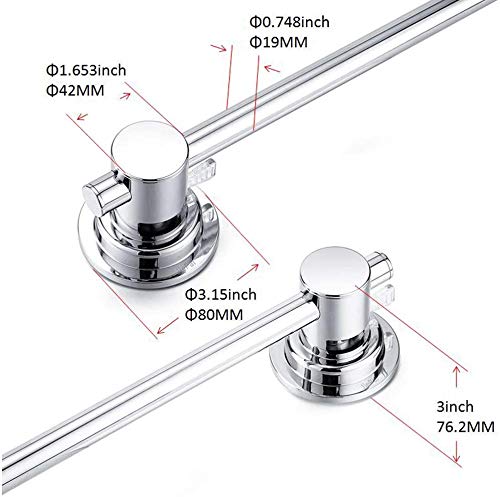 JiePai 16 inch Suction Cup Towel Bar, Vacuum Suction Towel Holder Suction Towel Rack for Bathroom Wall Mount Bath Towel Rail