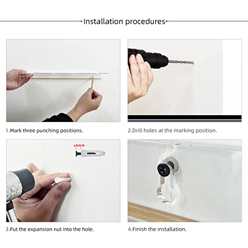 KOLYMAX 2 Pcs Clear Wine Glass Holder Wall Mounted, Acrylic Wall Bar Shelf, Floating Bar Shelves for Wine Bottles