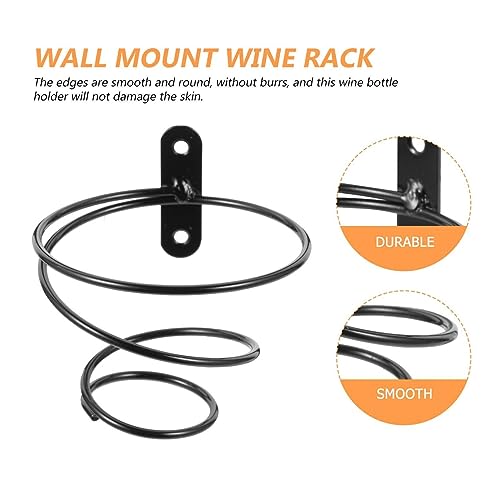 Kichvoe Wine Bottle Holder Wine Bottle Holder 2pcs Wall Mounted Wine Rack Spiral Wine Bottle Display Holder Metal Hanging Wine Rack Organizer for