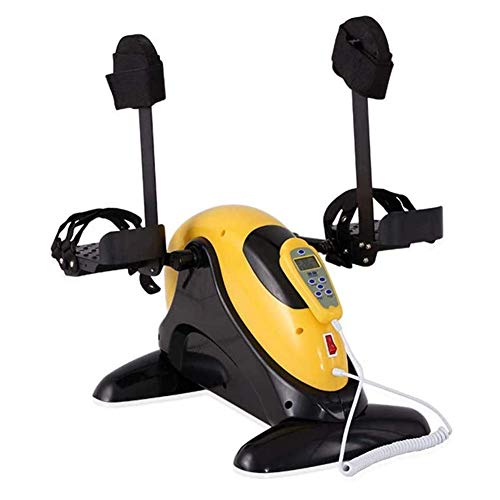 LUNEZY Under Desk Leg Pedal Exerciser with Handle, Electric Pedal Exerciser with Leg Protector Bracket - Rehabilitation Trainer for The Elderly