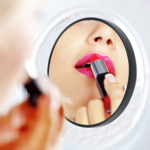 SAMTEK Magnifying Mirror with Tweezer, 20X Magnification Mirror with Suction Cup Makeup Mirror Round Magnifying Makeup Vanity Mirror Use for Make