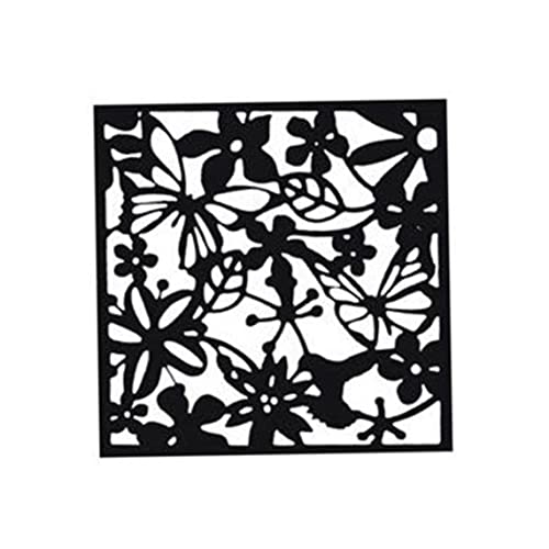 Hanging Screen Hanging Room Divider Panels Safety Screen Panels For Home, Hotel, Office, Bar, As Decoration 40 X 40 Cm 12Pieces (Black)