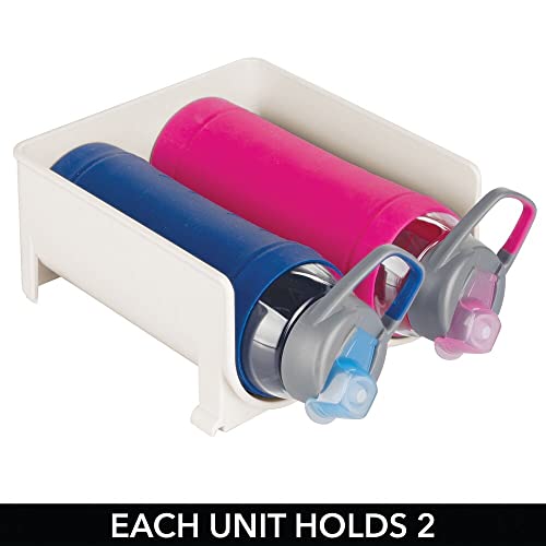mDesign Set of 4 Modern Bottle Holder – Stackable Water Bottle Holder for Various Drink Bottles – Stylish Kitchen Accessories Set for The Kitchen