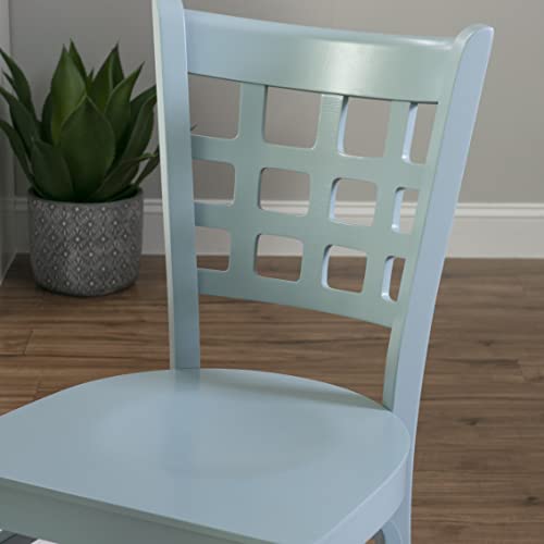 Linon Vanna Dining Side Chair, Solid Beechwood, Slate