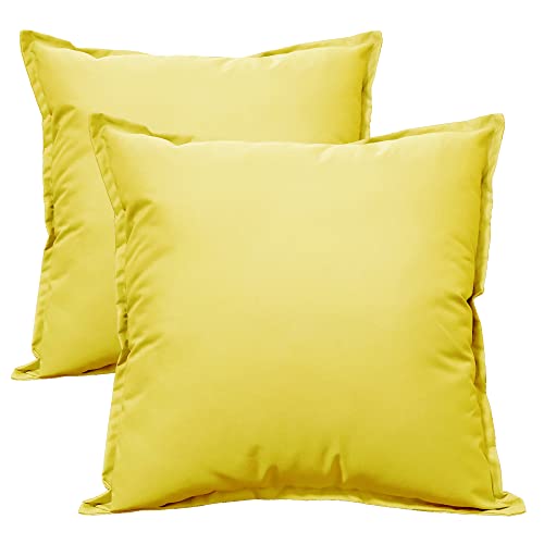 Olivia Rocco Pack of 2 Waterproof Cushion Cover Outdoor Garden Breathable Decorative Cushions Covers for Patio Bench Sofa Furniture Indoor Living