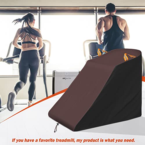 Autolion Treadmill Cover Folding Treadmill Cover Heavy Duty and Waterproof Cover Oxford Cloth Waterproof Sunscreen Cover(Black)